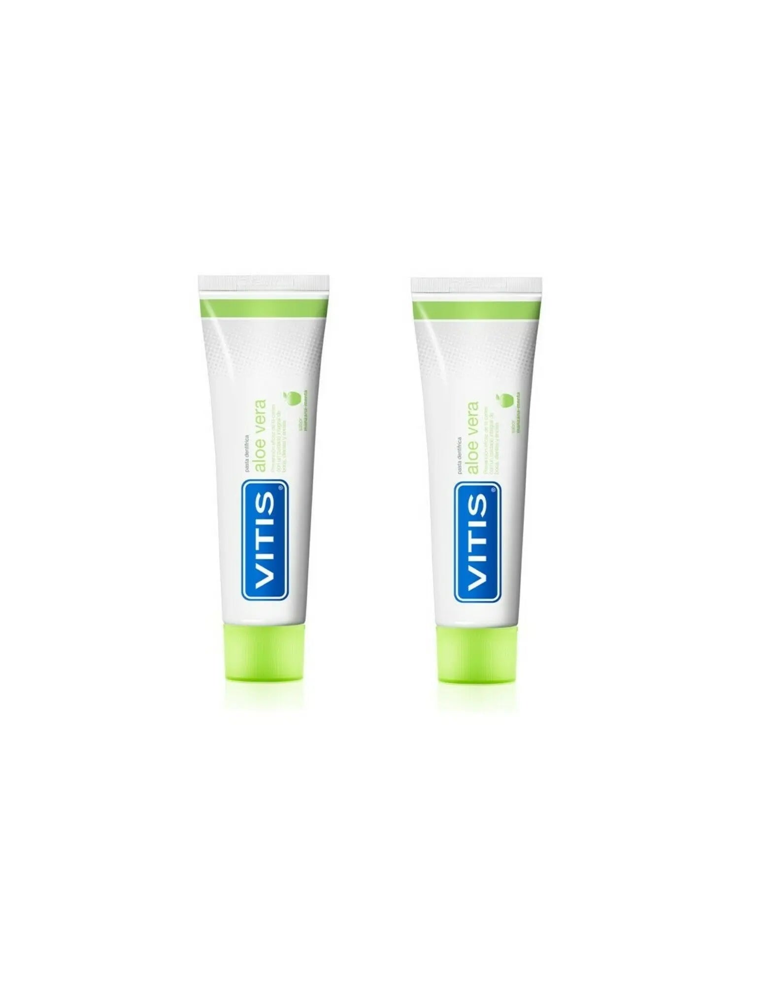 Vitis Duplo Aloe Vera Toothpaste Apple Flavor 2X150ml +75ml Free Jag Couture London - New York