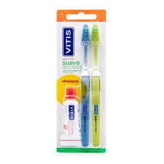 Jag Couture London - New York Vitis Suave Access 2 Brushes + Vitis Anticaries Toothpaste 15ml Set 3 Pieces