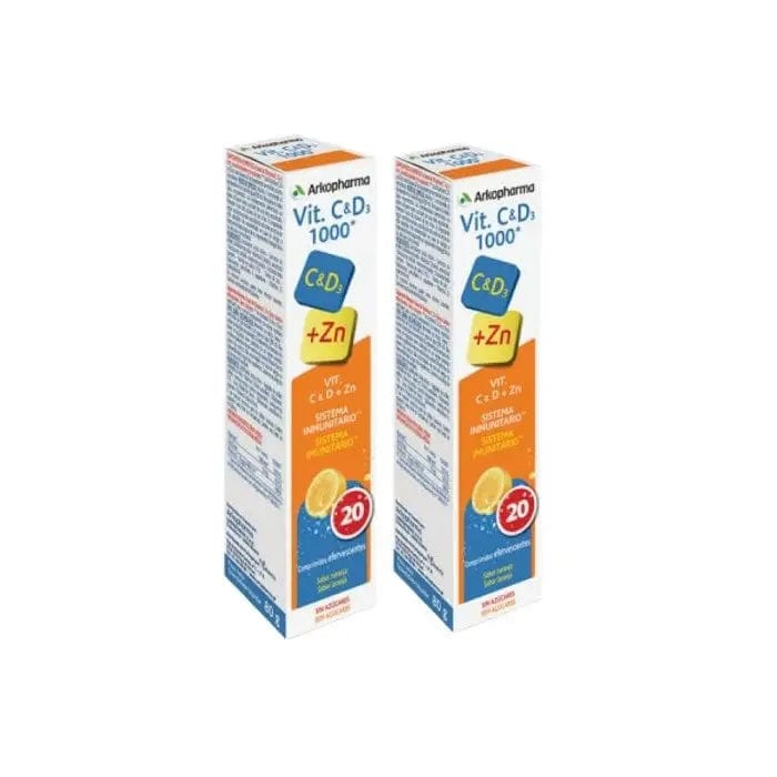 Jag Couture London - New York Arkopharma Vitamin C and D3 1000mg 2x20 Tablets