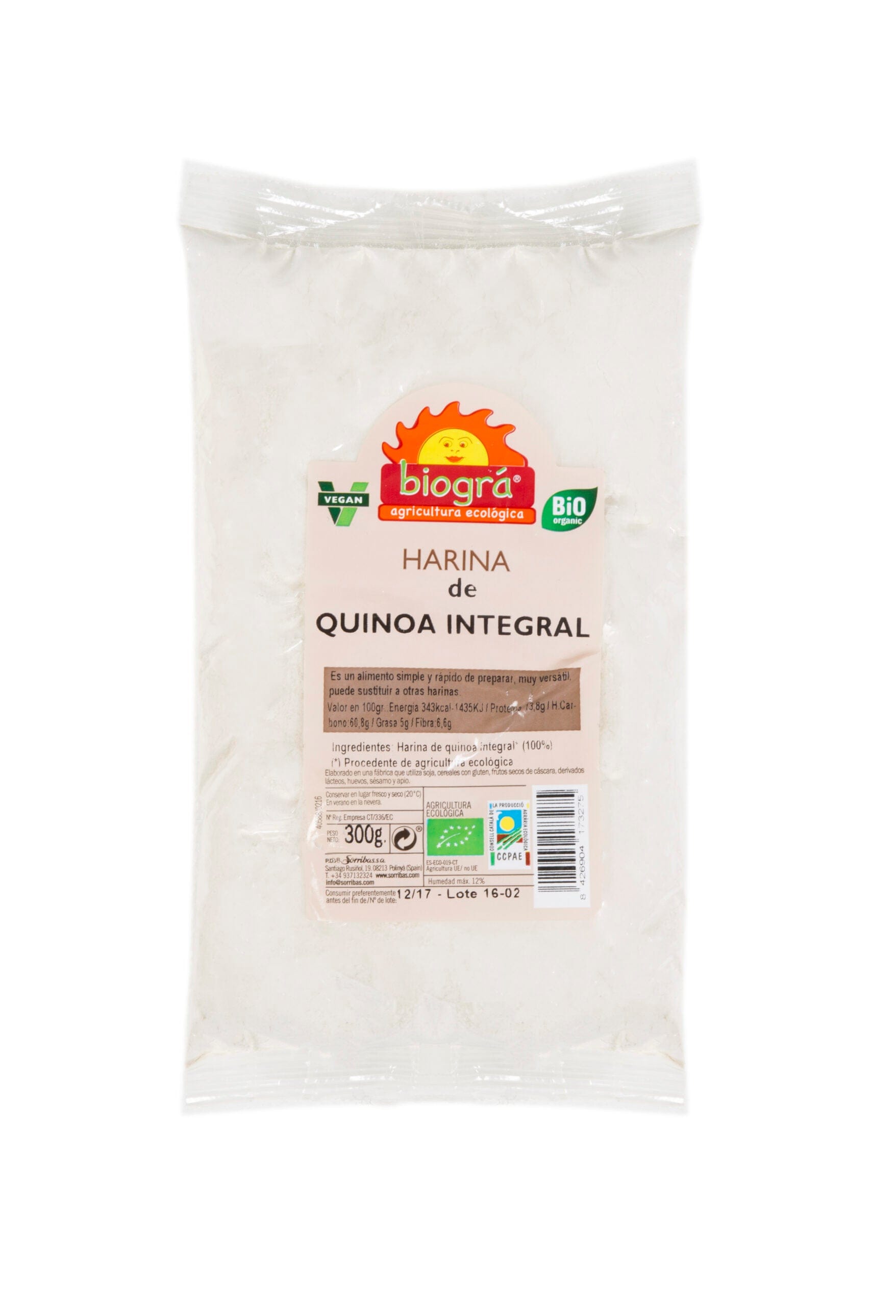 Jag Couture London - New York Biográ Harina De Quinoa Integral 300g Biogra Bio