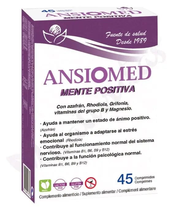 Jag Couture London - New York Bioserum Ansiomed Mente Positiva 45 Comprimidos