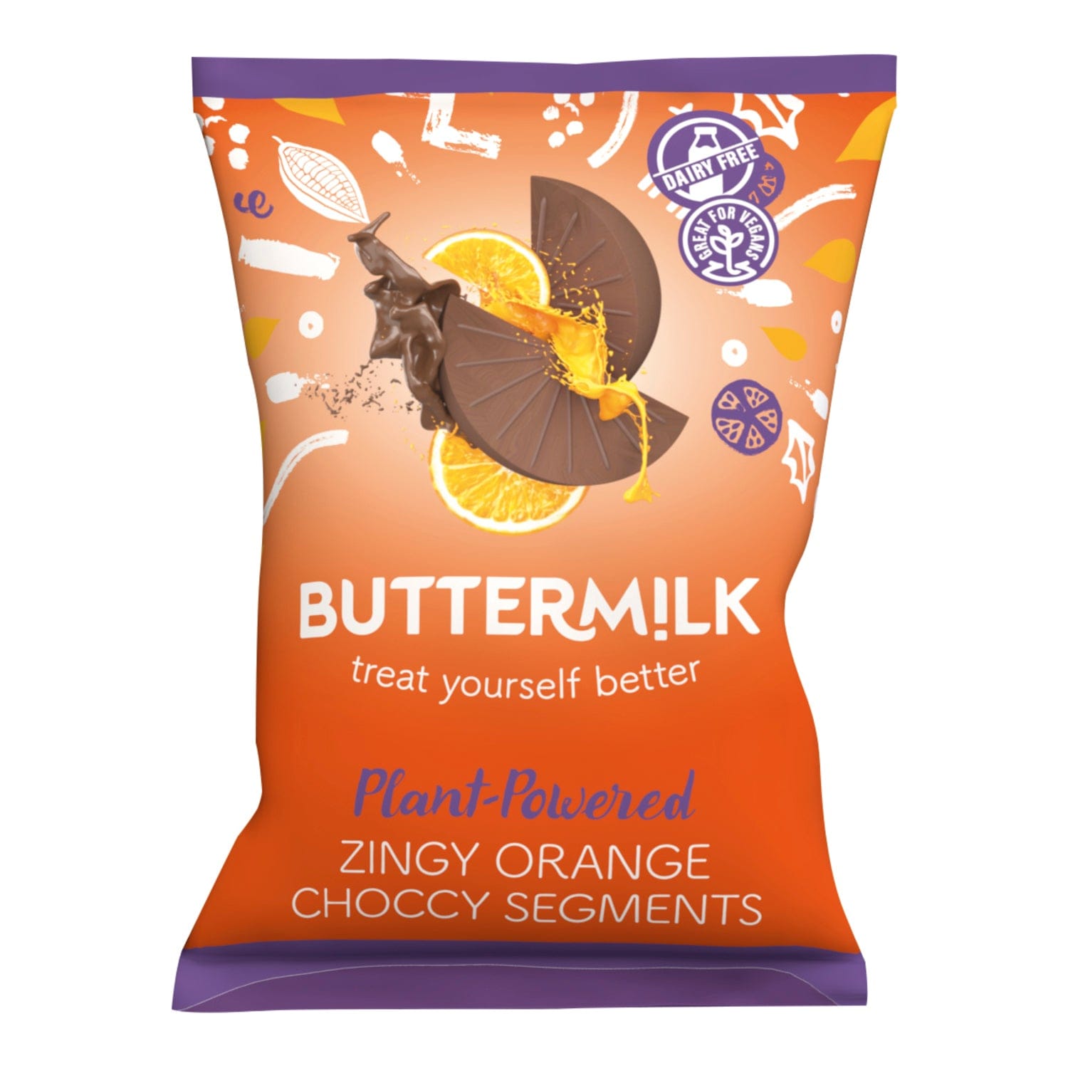 Jag Couture London - New York Buttermilk Dairy Free zingy orange segments in pouch