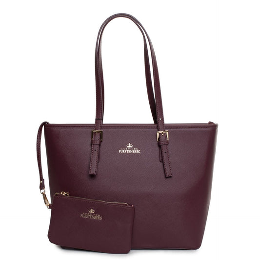 Egon Von Furstenberg X073_EV0222-FABRICE handbag by Jag Couture London New York in soft leather with gold hardware detailing.