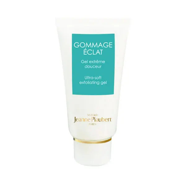 Jeanne Piaubert Gommage D Eclat Ultra Soft Exfoliating Gel 75ml, a gentle facial exfoliating gel in a sleek tube.