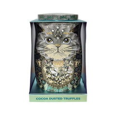Jag Couture London - New York Diamond snow cat tin of assorted flavoured cocoa dusted truffles