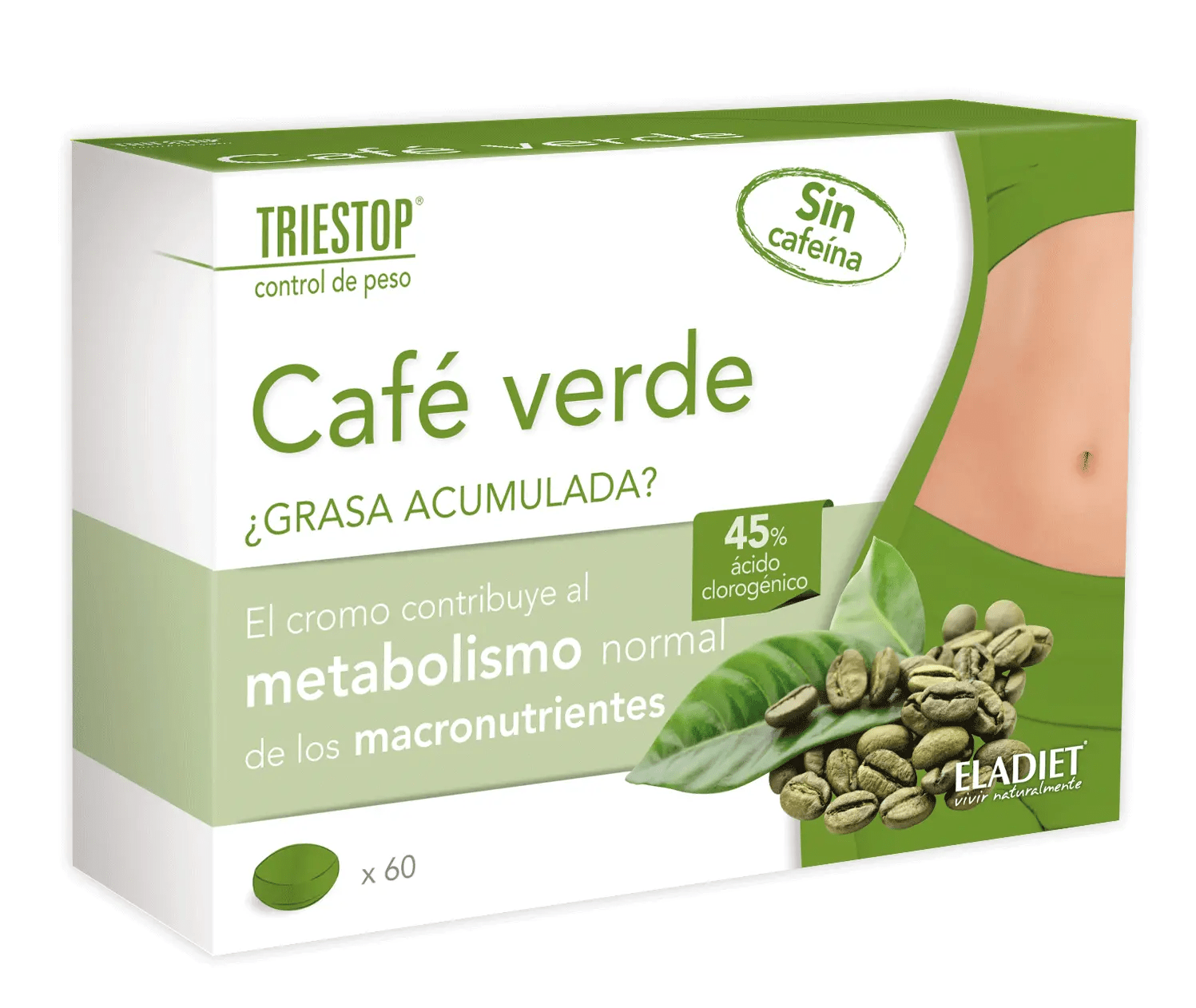 Jag Couture London - New York Eladiet Triestop Cafe Verde Sin Cafeina 60 Comp