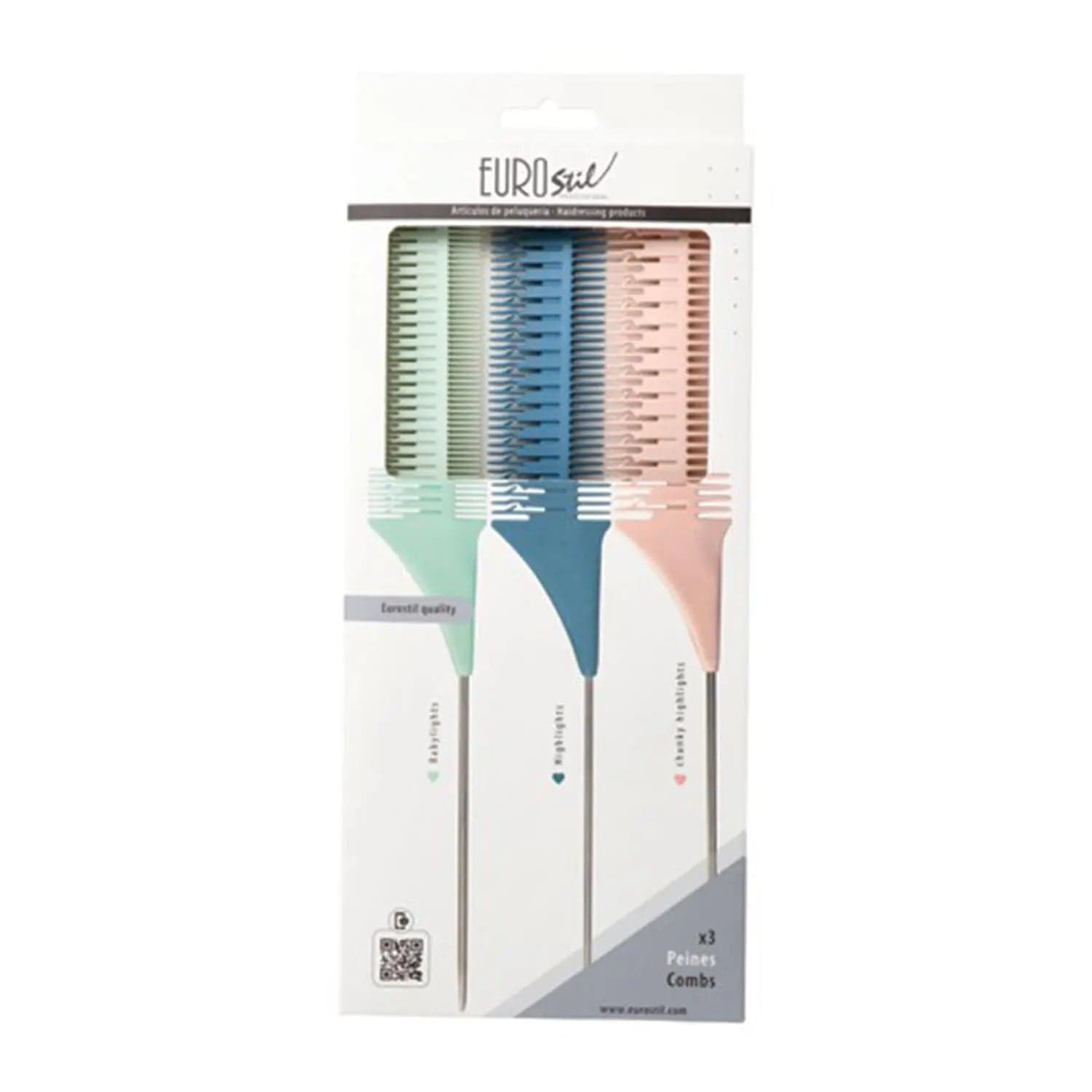 Jag Couture London - New York Eurostil Colores Set Peines Mechas 3un