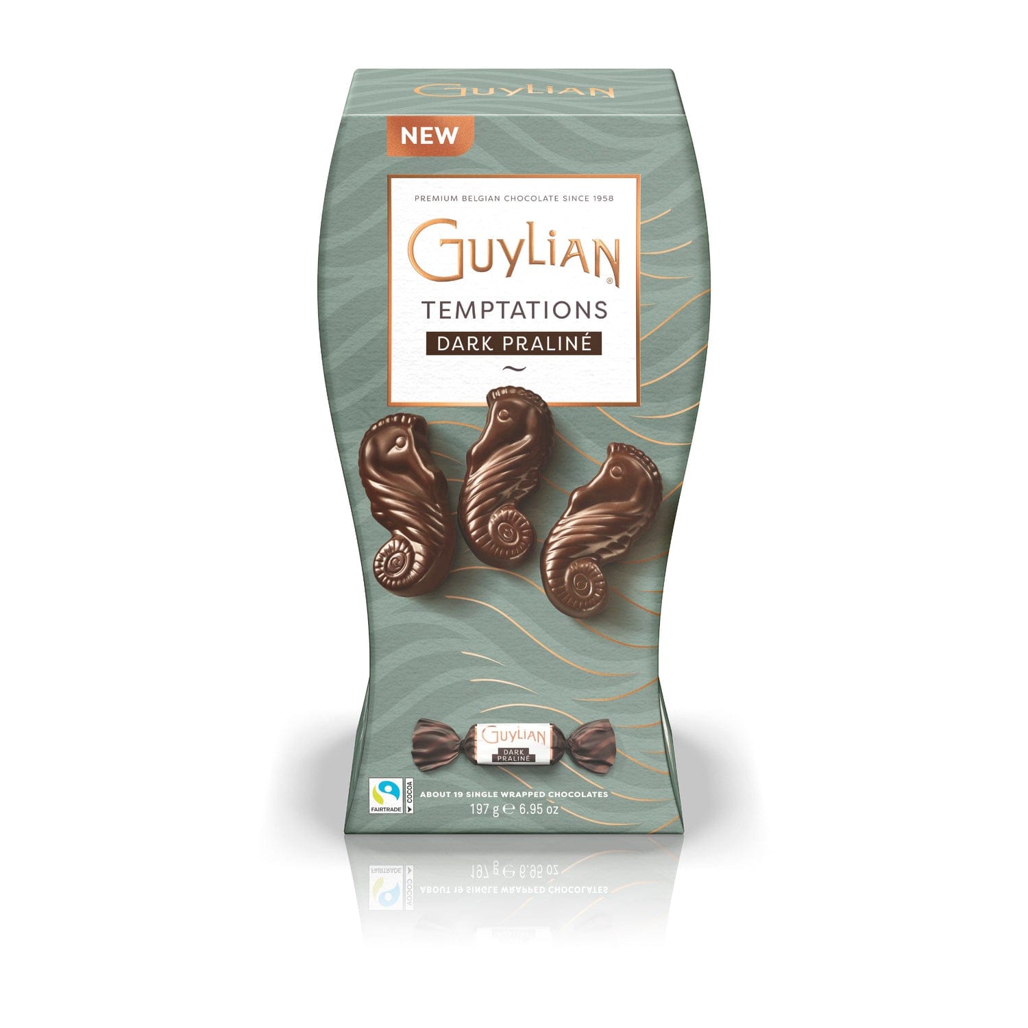 Jag Couture London - New York Guylian Temptations twist wrapped dark praline filled seahorses