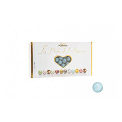 Jag Couture London - New York Les Perles Summer Bleu - toasted hazelnut in dark and white chocolate blue coloured sugar