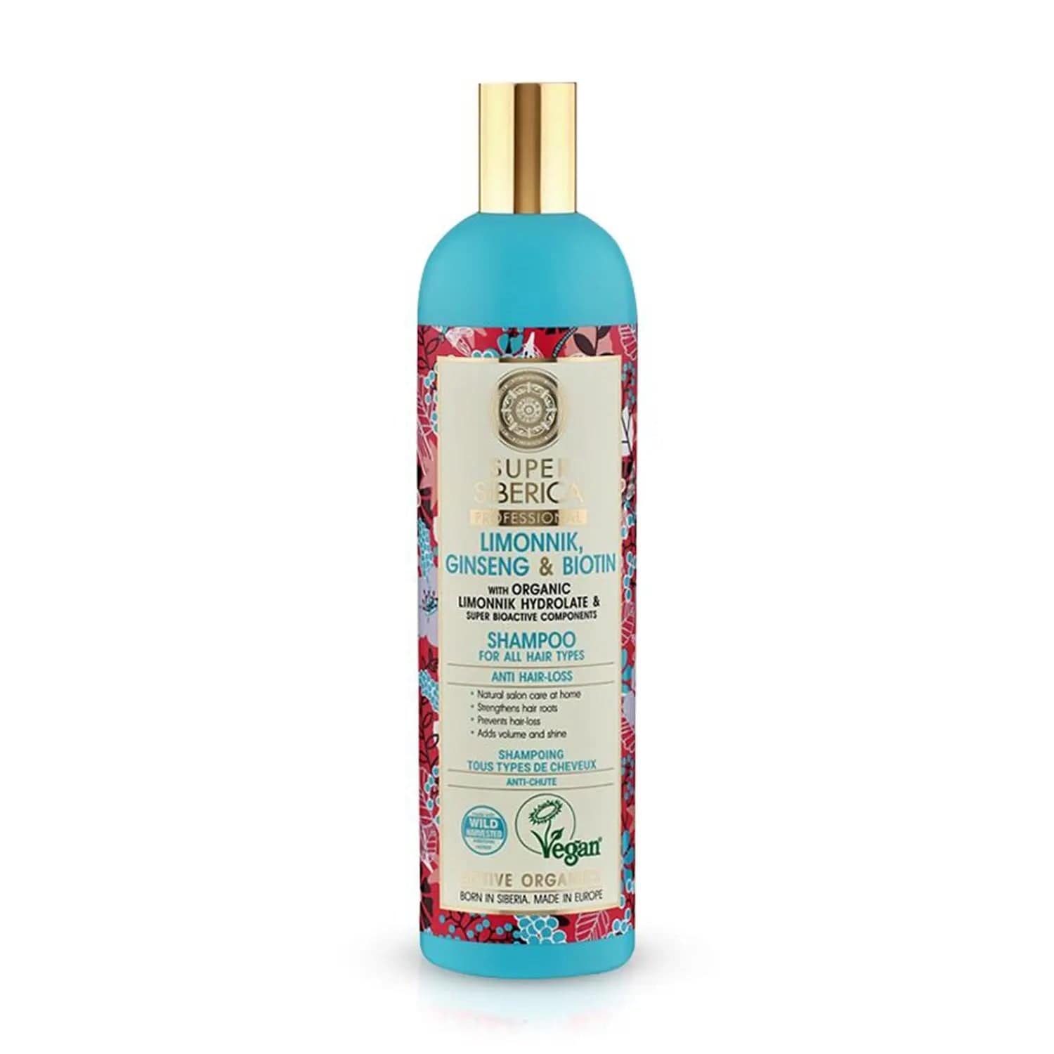 Jag Couture London - New York Natura Siberica Schizandra Ginseng y Biotina Champu Profesional 400ml
