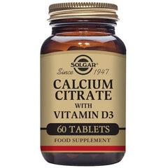 Jag Couture London - New York Solgar Calcium Citrate With Vitamin D3 60 Tablets