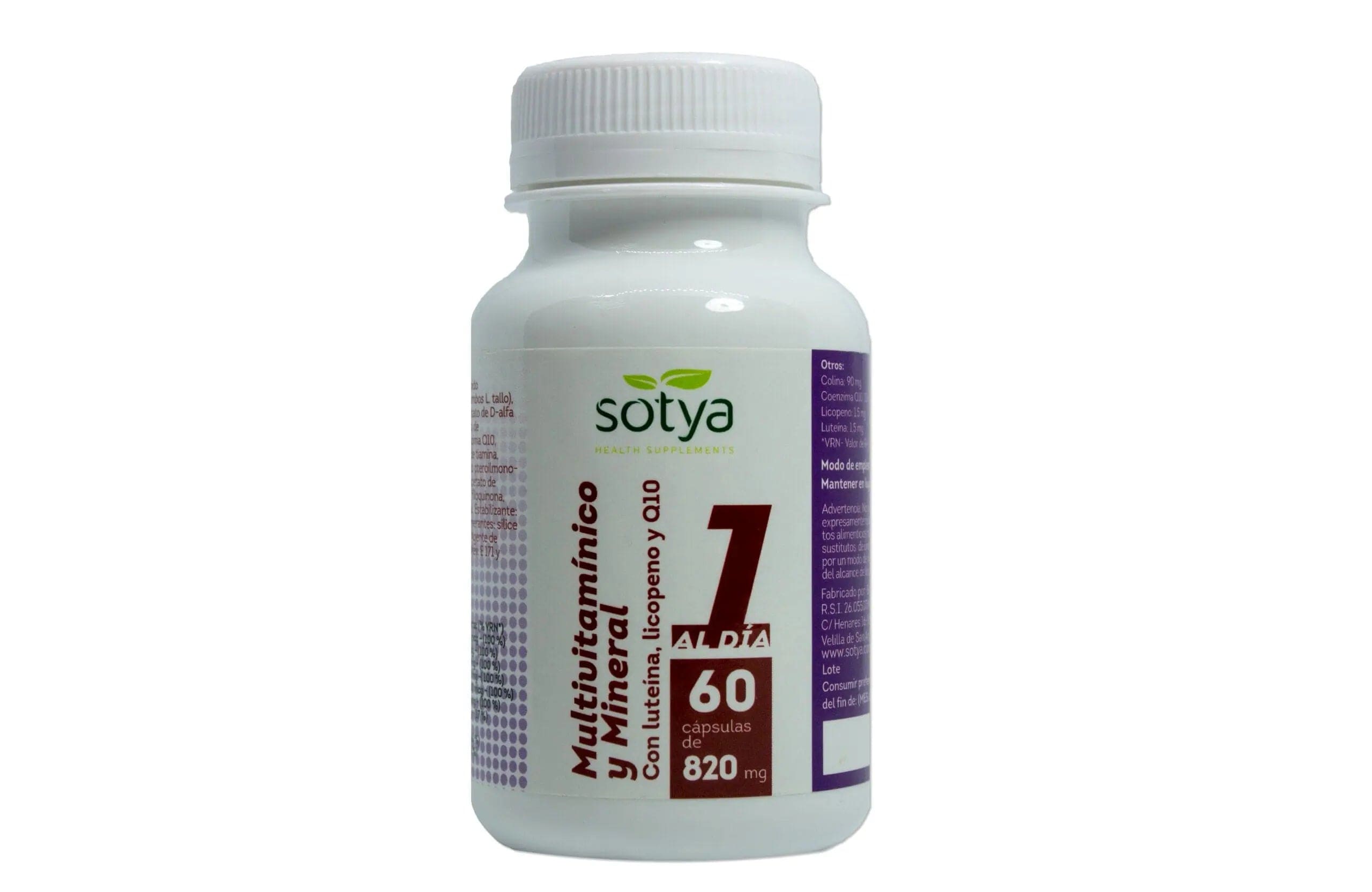 Jag Couture London - New York Sotya Multivitaminico y Mineral 820mg 60 Cap