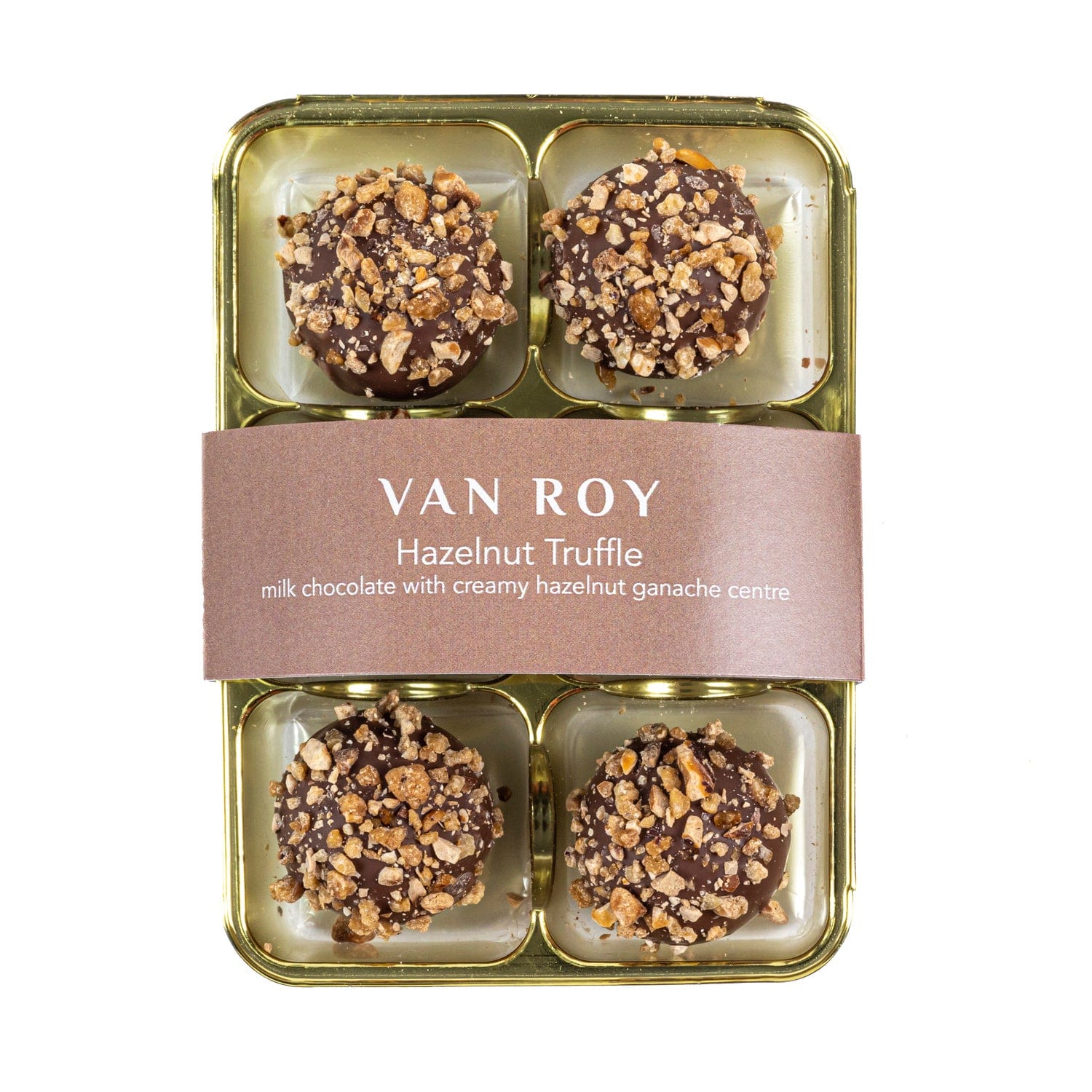 Jag Couture London - New York Van Roy 6 pack of hazelnut truffles in cello