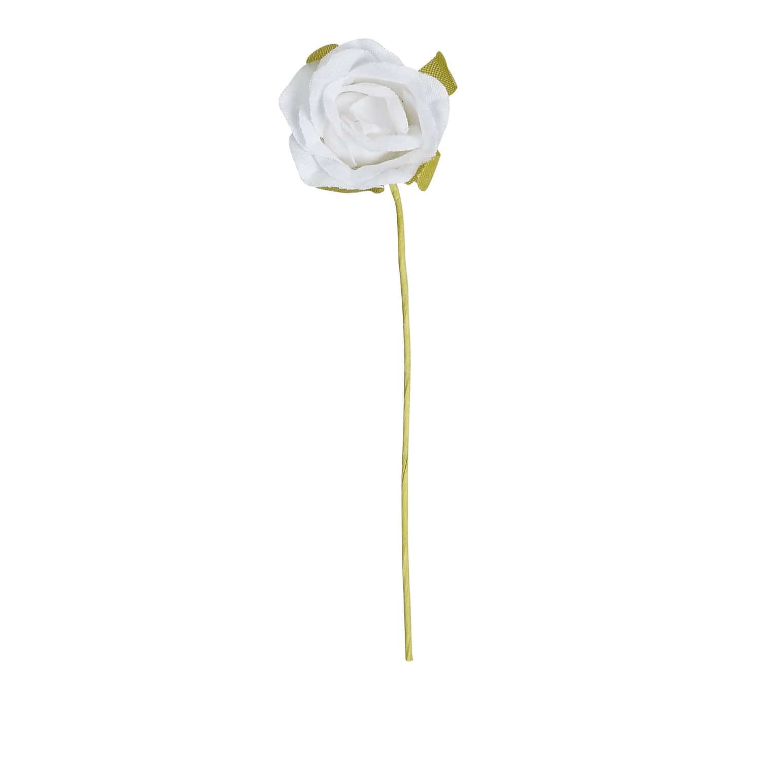 Jag Couture London - New York White rosebud decoration - 8.5cm x 2cm