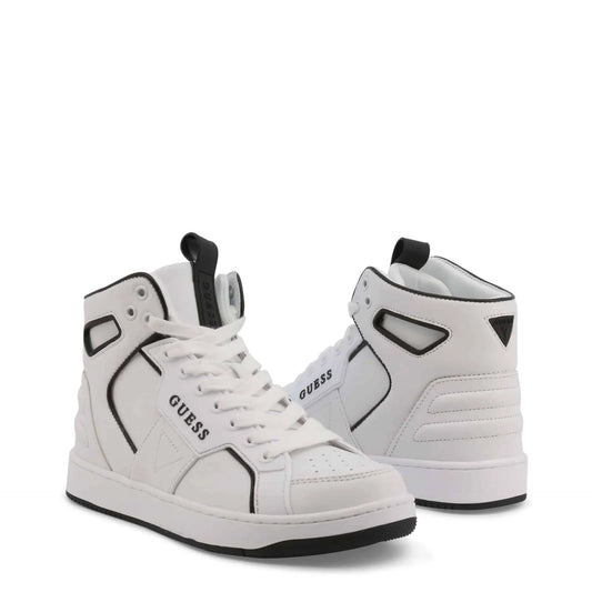 Unleash-Your-Fashionista-with-the-Sleek-Guess-BASQET-FL7BSQ-LEA12_WHITE-sneakers Jag Couture London - New York