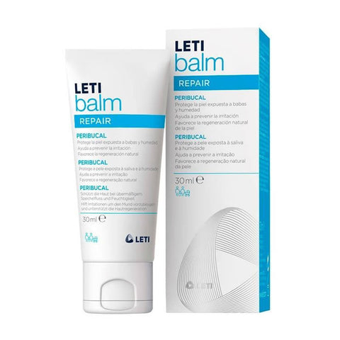 Jag Couture London LetiBalm Repair Peribucal in 30ml tube, featuring soothing balm for peribucal skin care.
