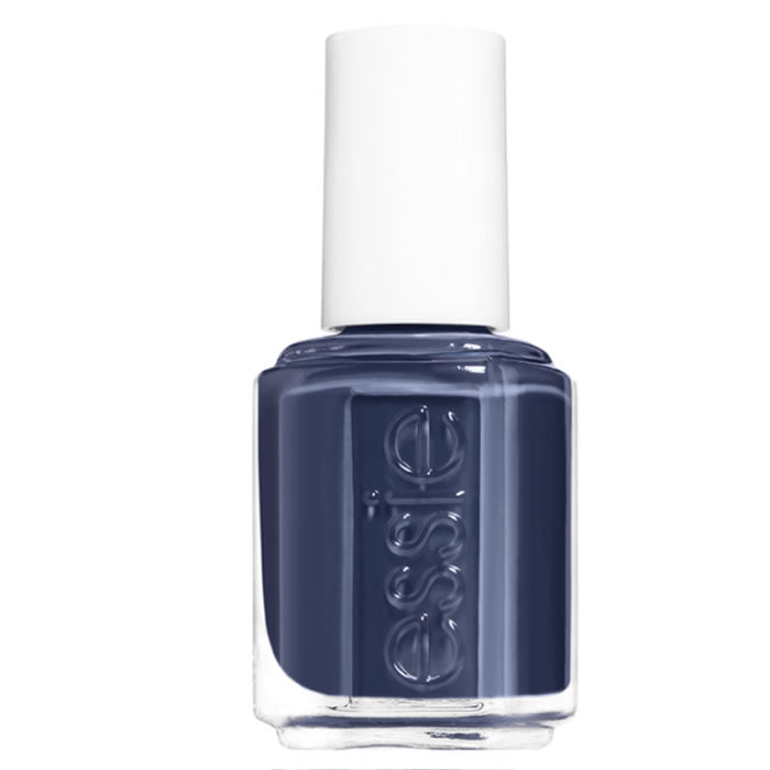 Essie Nail Color Nail Polish in 106 Go Overboard, bright blue shade, 13.5ml bottle with black cap, displayed on a white background.