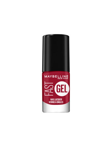 Maybelline Fast Gel Nail Lacquer in Fuchsia Ecstasy, vibrant pink nail polish, with glossy finish, by Jag Couture London New York.