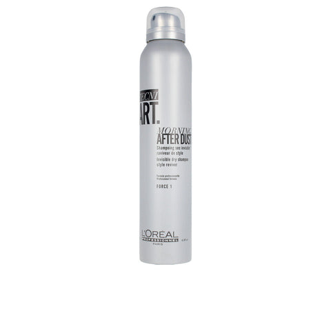 L'oreal Professionnel Tecniart Morning Aft Dust dry shampoo bottle, featuring a sleek design with blue and white packaging.