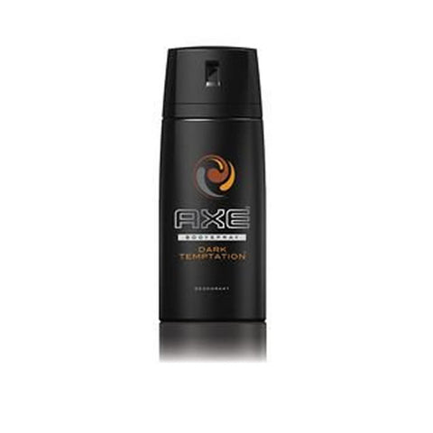 Jag Couture London New York Axe Dark Temptation travel deodorant spray 35ml, featuring a sleek black and gold design.
