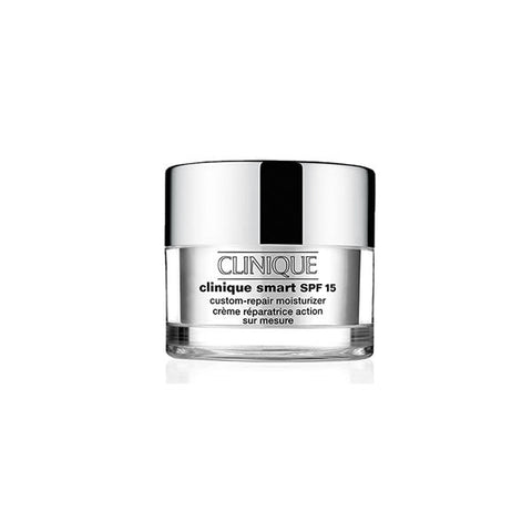 Clinique Smart SPF 15 moisturizer for oily skin in 50ml jar, designed for custom repair and hydration.