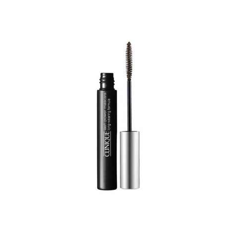 Clinique Lash Power Mascara in 04 Dark Chocolate with black brush, showcasing lengthening and defining mascara on lashes.
