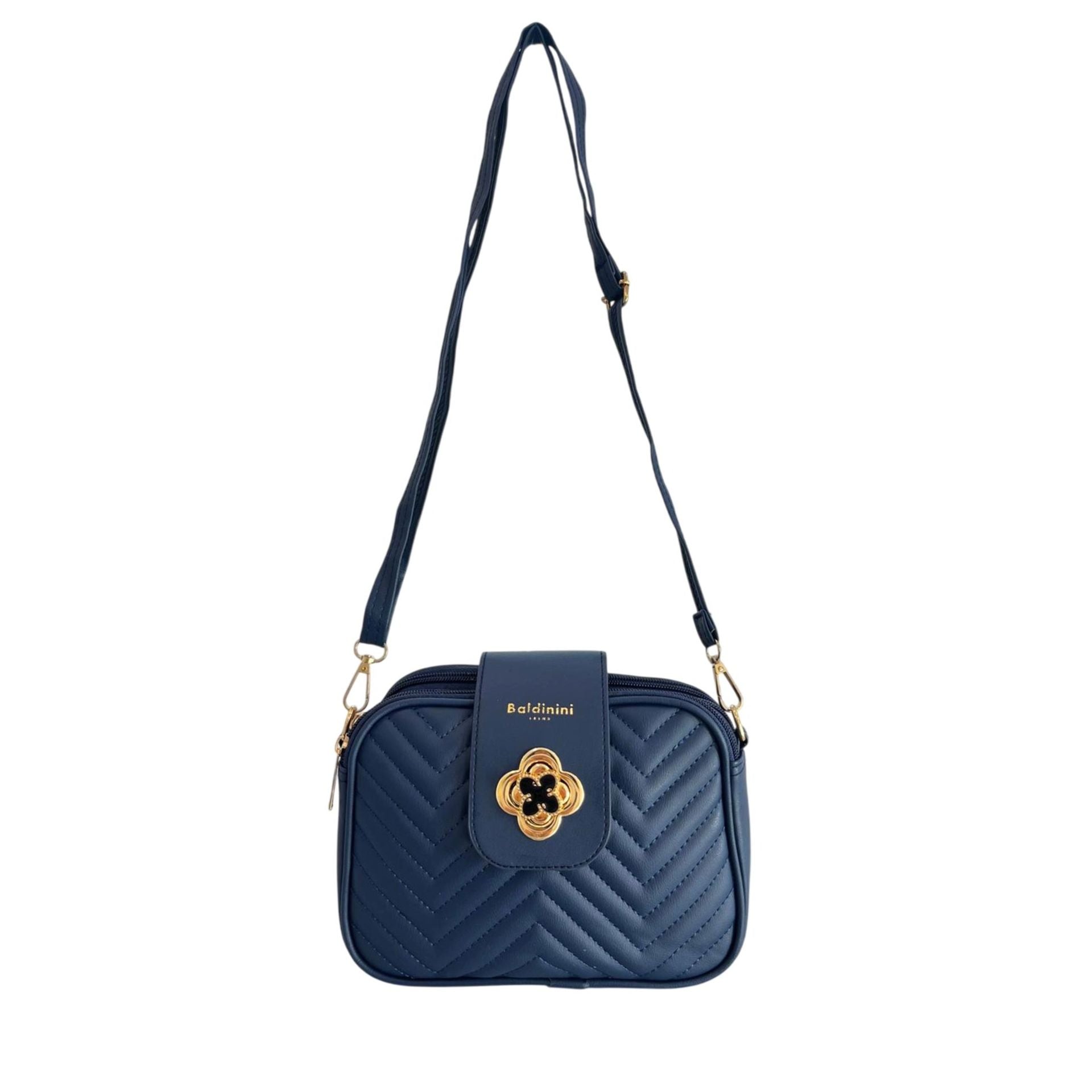 Baldinini Trend L24BAS1 Siena blue navy leather shoes with sleek design, displayed with laces and stylish finish.