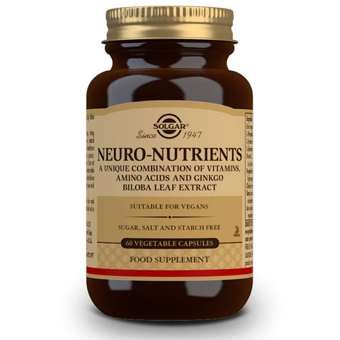 Jag Couture London Neuro Nutrients 60 capsules supplement bottle with label, designed to support brain health and cognitive function.
