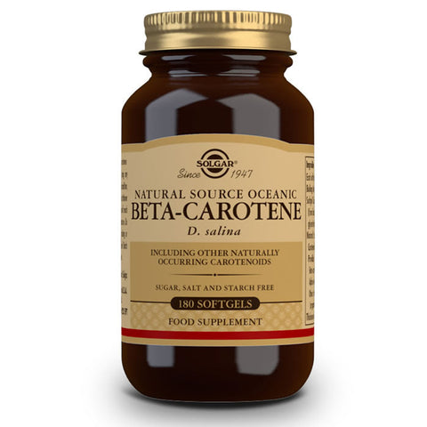 Jag Couture London - New York Solgar Beta-carotene 100% 7mg supplement in 180 capsules, visible in the image.