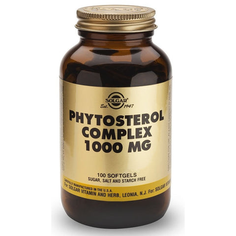 Solgar Phytosterol Complex 100 softgels in a bottle, designed to support cholesterol health, by Jag Couture London - New York.