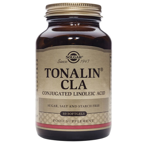 Solgar Tonalin CLA 60 softgels bottle with label, dietary supplement for weight management, from Jag Couture London - New York