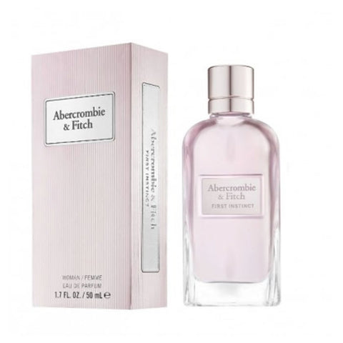Abercrombie & Fitch First Instinct Woman Eau De Perfume spray 50ml bottle, elegant floral fragrance with sleek design.