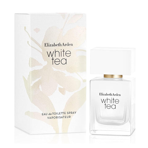 Elizabeth Arden White Tea Eau De Toilette 30ml spray bottle, featuring a sleek design and white tea fragrance.