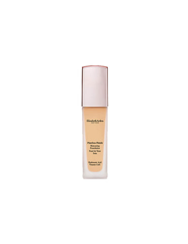 Jag Couture London-New York Elizabeth Arden Flawless Finish Skincaring Foundation bottle on a neutral background