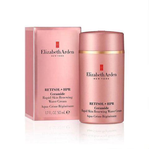 Elizabeth Arden Ceramide Rapid Skin Renewing Water Cream 50ml jar with smooth, lightweight texture and elegant packaging.