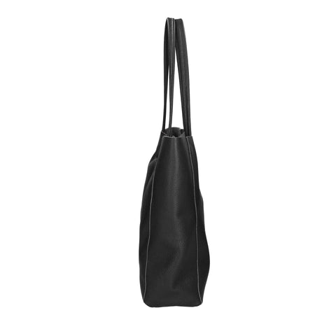 Jag Couture London black Gave Lux GLX220673323FBG-D28 handbag with sleek design and gold-tone accents, displayed on a neutral background.