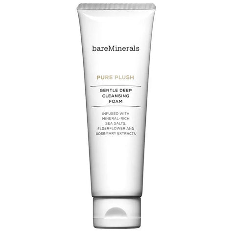 Jag Couture London Bareminerals Pure Plush Gentle Deep Cleansing Foam in 120g, creamy cleanser with soft foam for gentle skin cleansing.