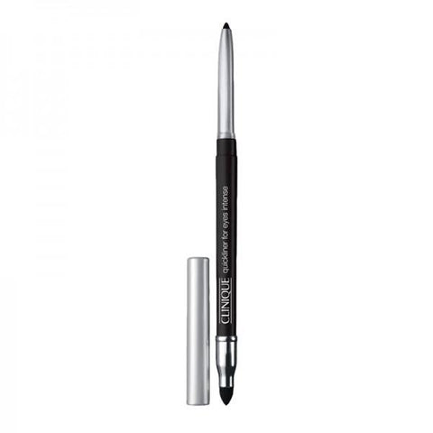 Clinique Quickliner Eyes in 07 Intense Ivy, a green eyeliner pencil with sharp tip, displayed on a white background.