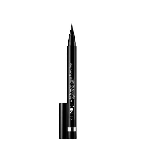 Clinique High Impact Liquid Eyeliner in black, 0.67g, with sleek black packaging and precise applicator for bold eye definition.