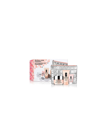 Jag Couture London - New York Clinique Moisture Surge 100h skincare set with four products in a compact estuche.
