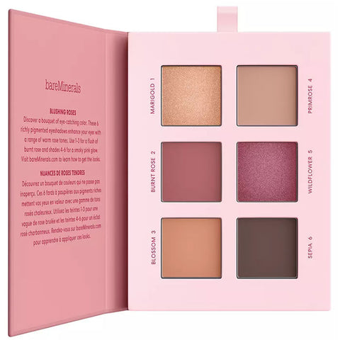 BareMinerals Mineralist Eyeshadow Palette Rosewood by Jag Couture London with seven shades in 7.8g, featuring natural eye makeup tones.