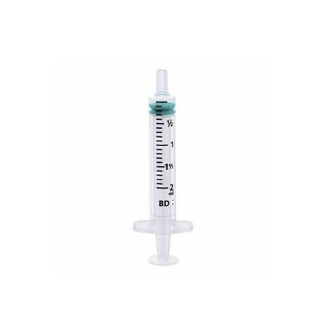 Jag Couture London - New York Bd Plast Syringe S/A Hundredth Scale, clear plastic medical syringe with measurement markings.