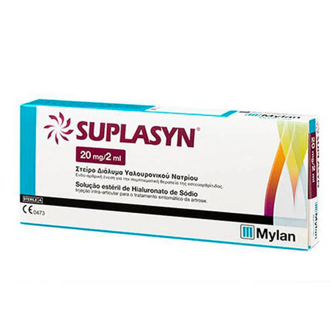Jag Couture London New York Suplasyn prefilled syringe with sodium hyaluronate 20mg/2ml for joint hydration treatment.