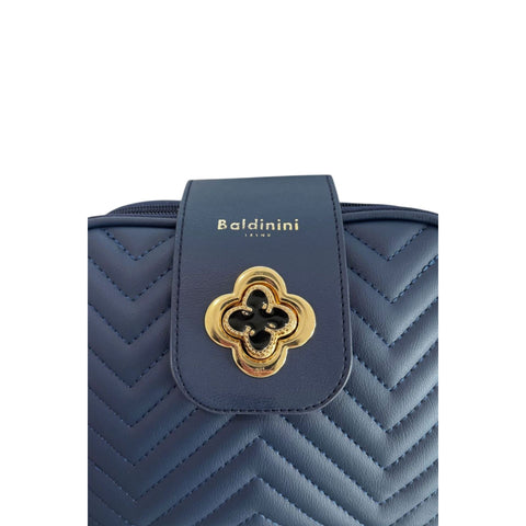 Baldinini Trend L24BAS1 Siena navy leather sneakers with white soles, stylish casual footwear by Jag Couture London New York