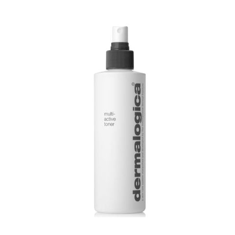 Dermalogica Grey Line Multi Active Toner Spray in 250ml bottle, featuring a clear spray nozzle and sleek design.