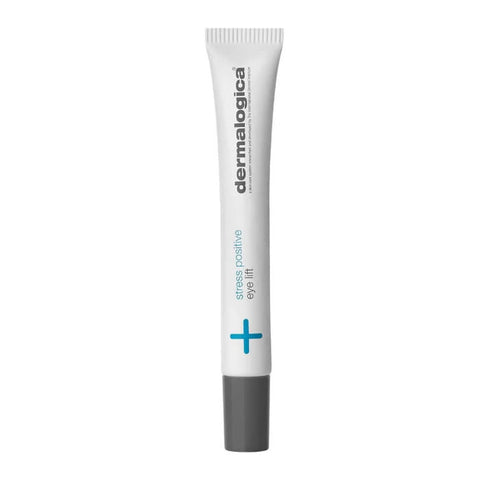 Dermalogica Stress Positive Eye Lift serum in 25ml bottle, featuring a sleek design and applicator for eye area rejuvenation.