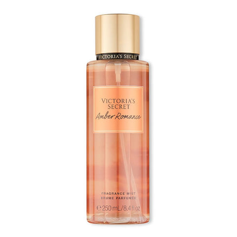 Victoria's Amber Romance fragrance mist spray by Jag Couture London, 250ml bottle with elegant packaging and amber-colored accents