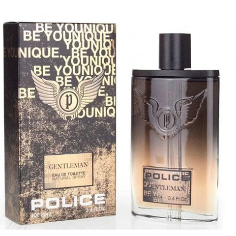 Jag Couture London Police Gentleman Eau De Toilette spray 100ml bottle with sleek design and blue accents.
