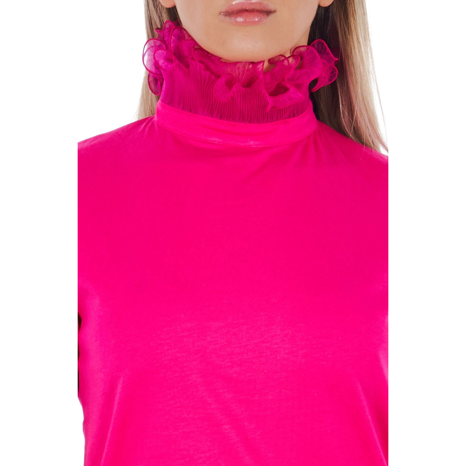 Frankie Morello FWCF9242TS_P19ROSEVIOLET fashion accessory in vibrant violet color, displayed on a neutral background.