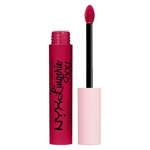 Nyx Lip Lingerie XXL Matte Liquid Lipstick in Stamina, showcasing the deep nude shade in a sleek tube.